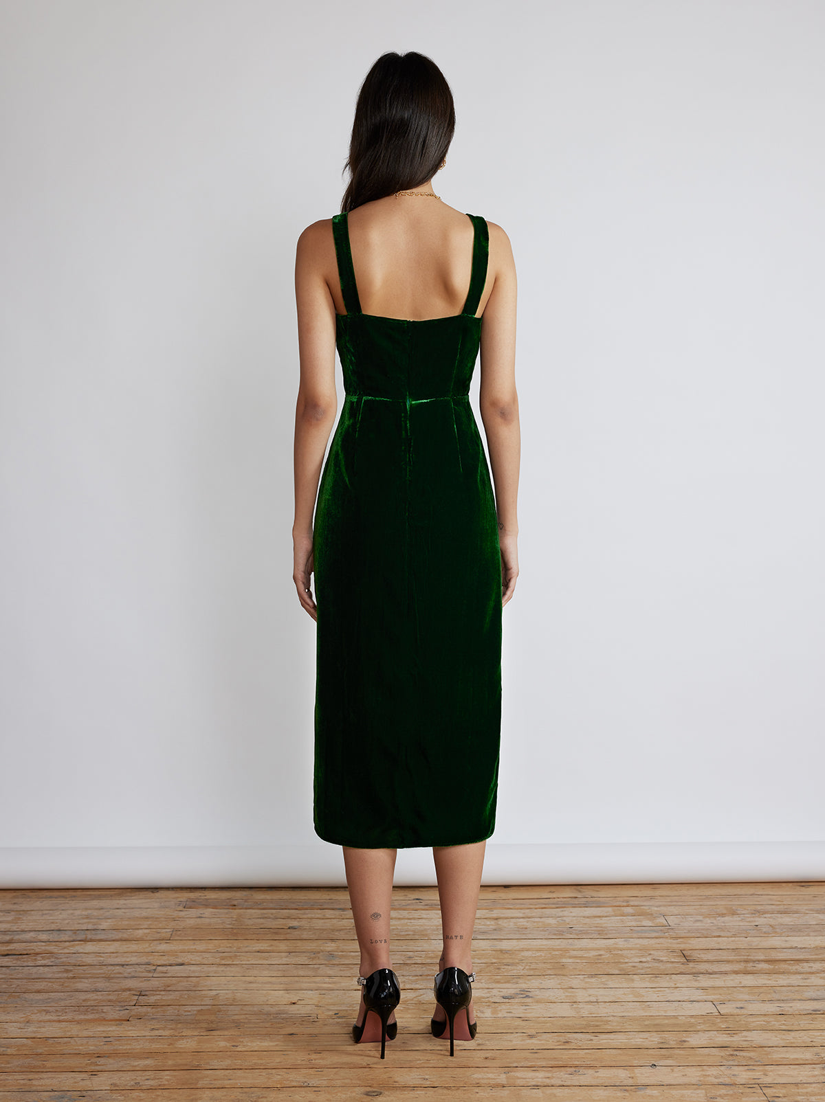 Mara Green Velvet Dress By KITRI Studio