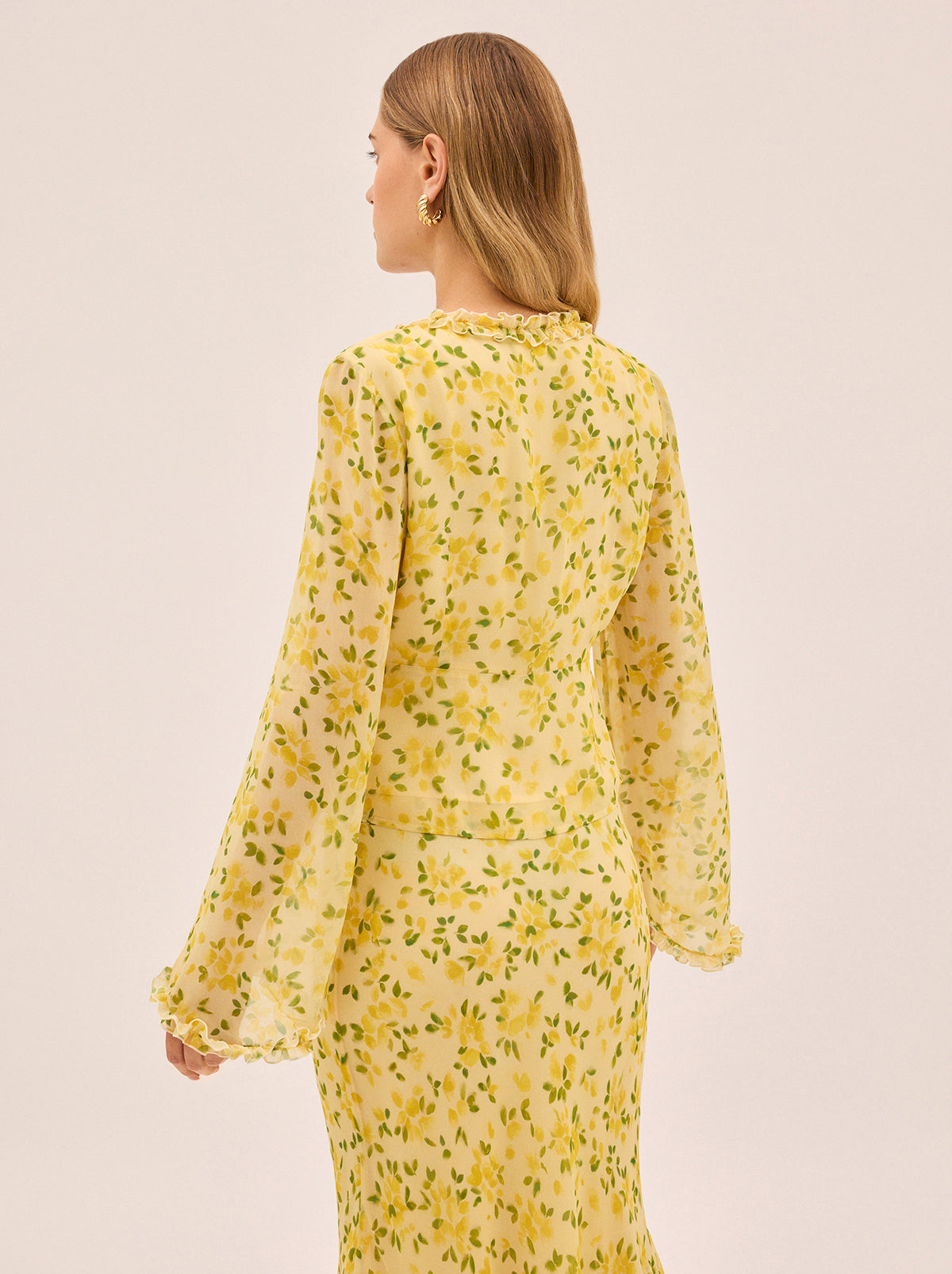 Marcia Butter Petal Print Top By KITRI Studio