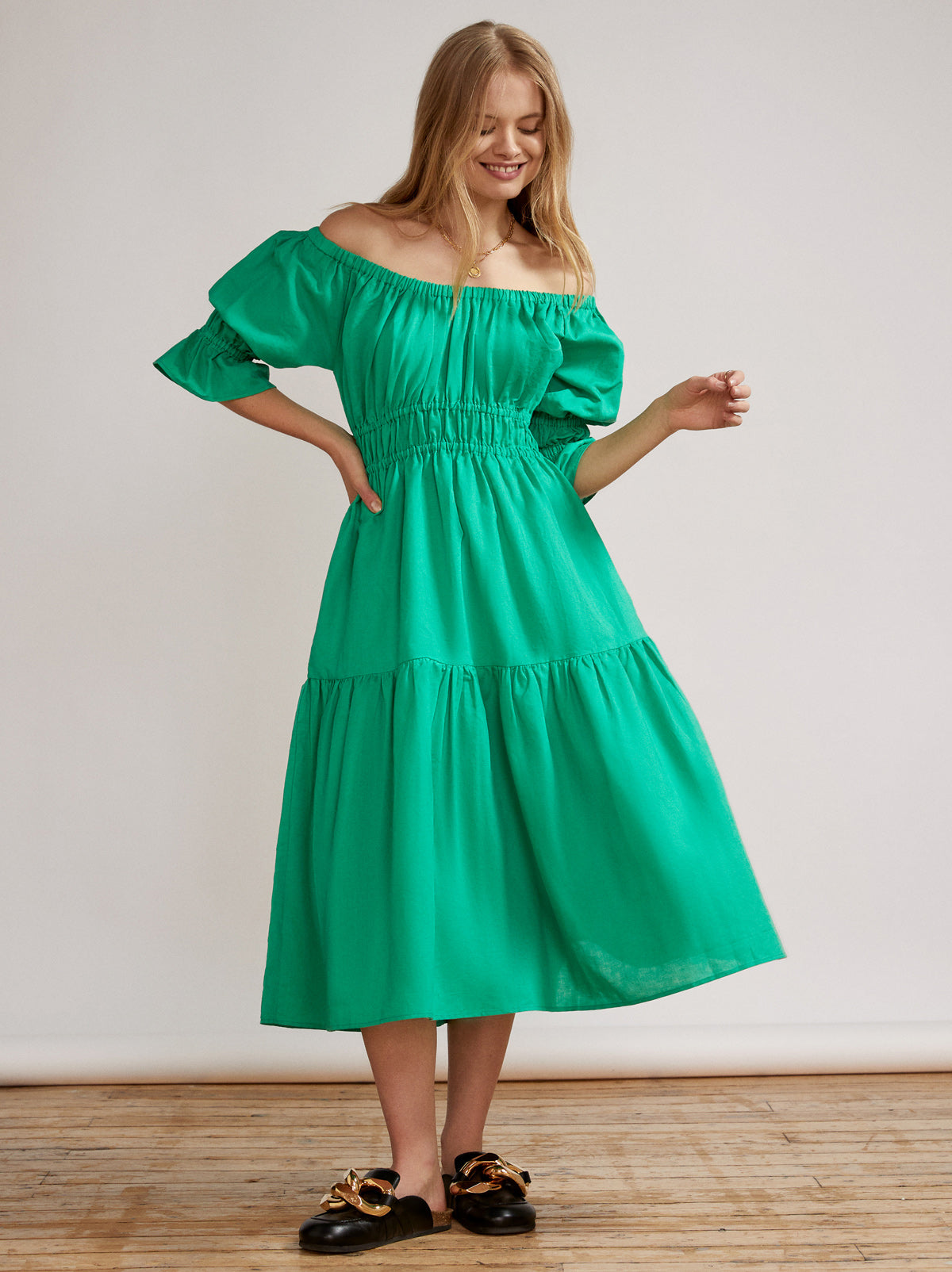 Margot Green Midi Dress By KITRI Studio