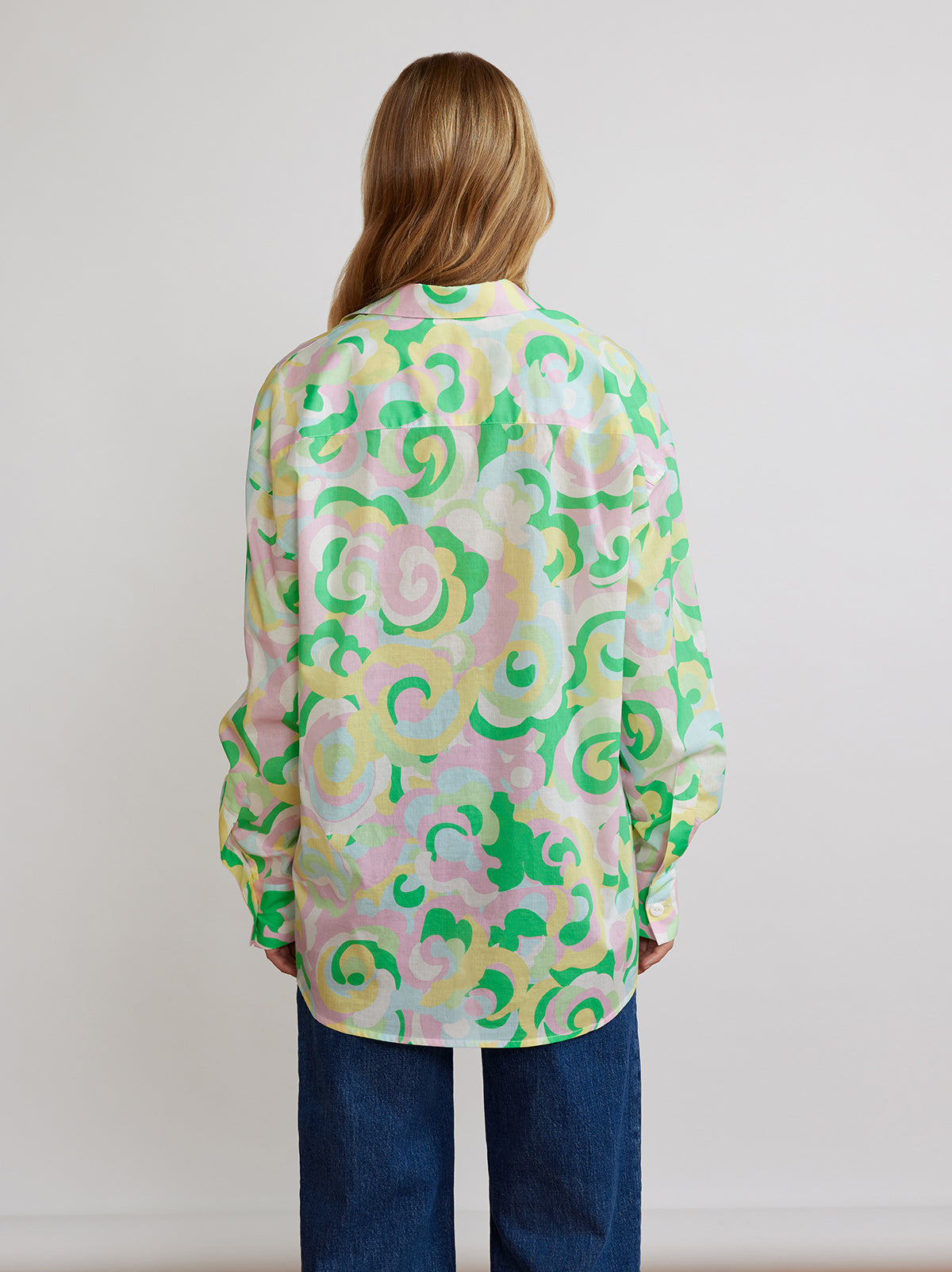 Mariana Multi Floral Swirl Boyfriend Shirt By KITRI Studio