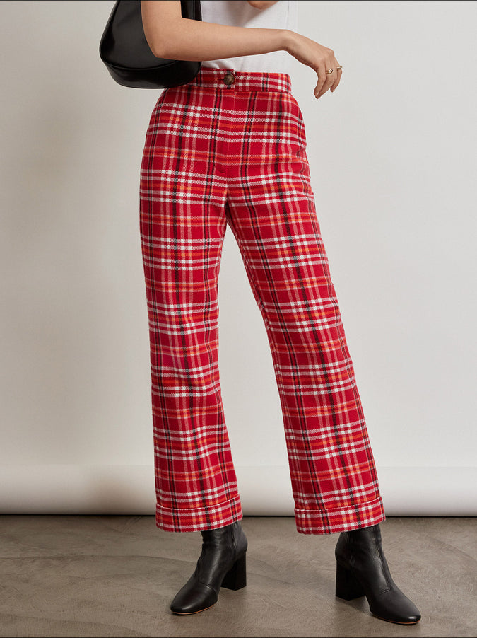 Womens on sale checkered trousers