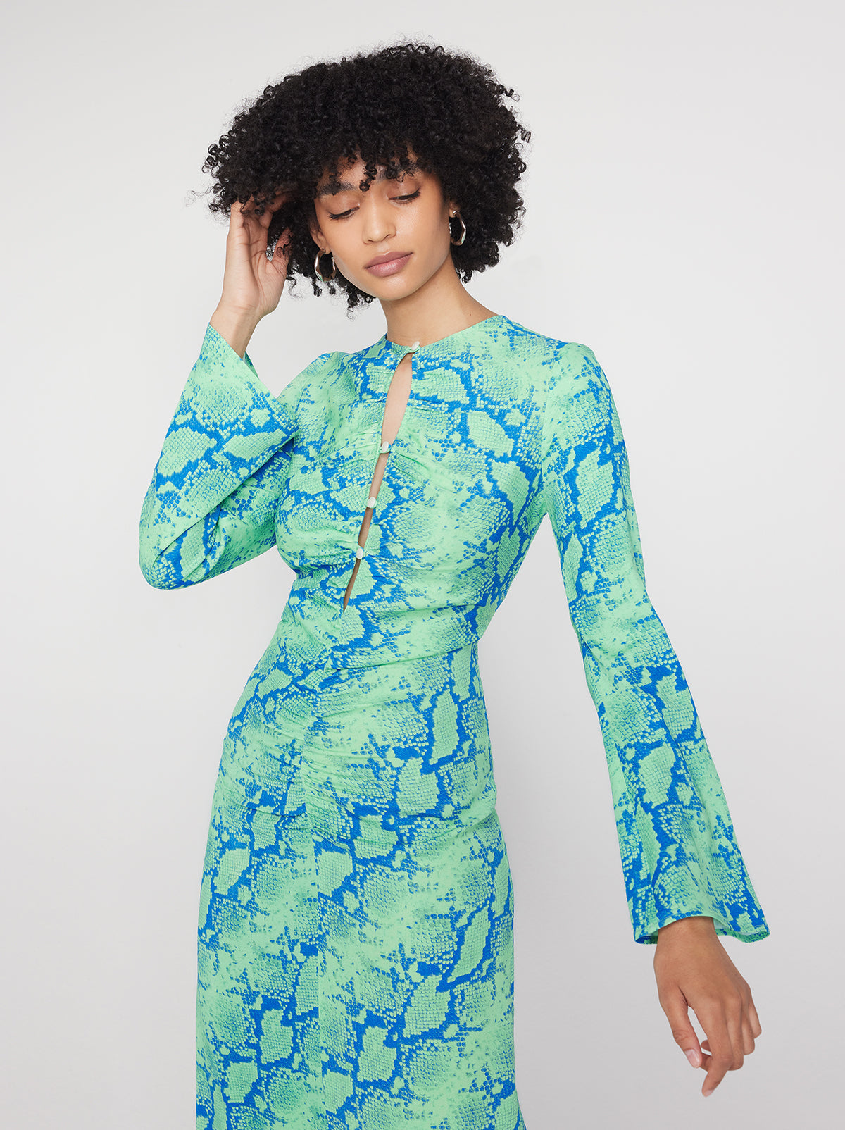 Long sleeve shop snake print dress