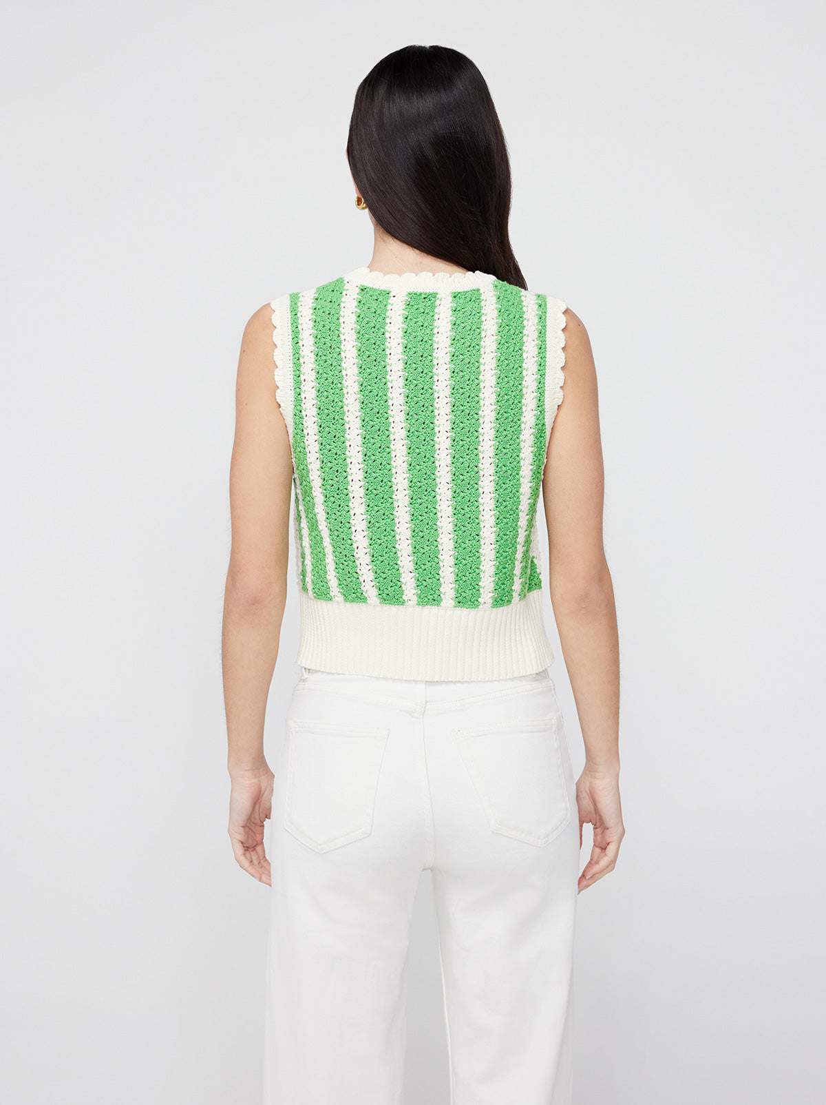 Marley Green Stripe Knit Top By KITRI Studio