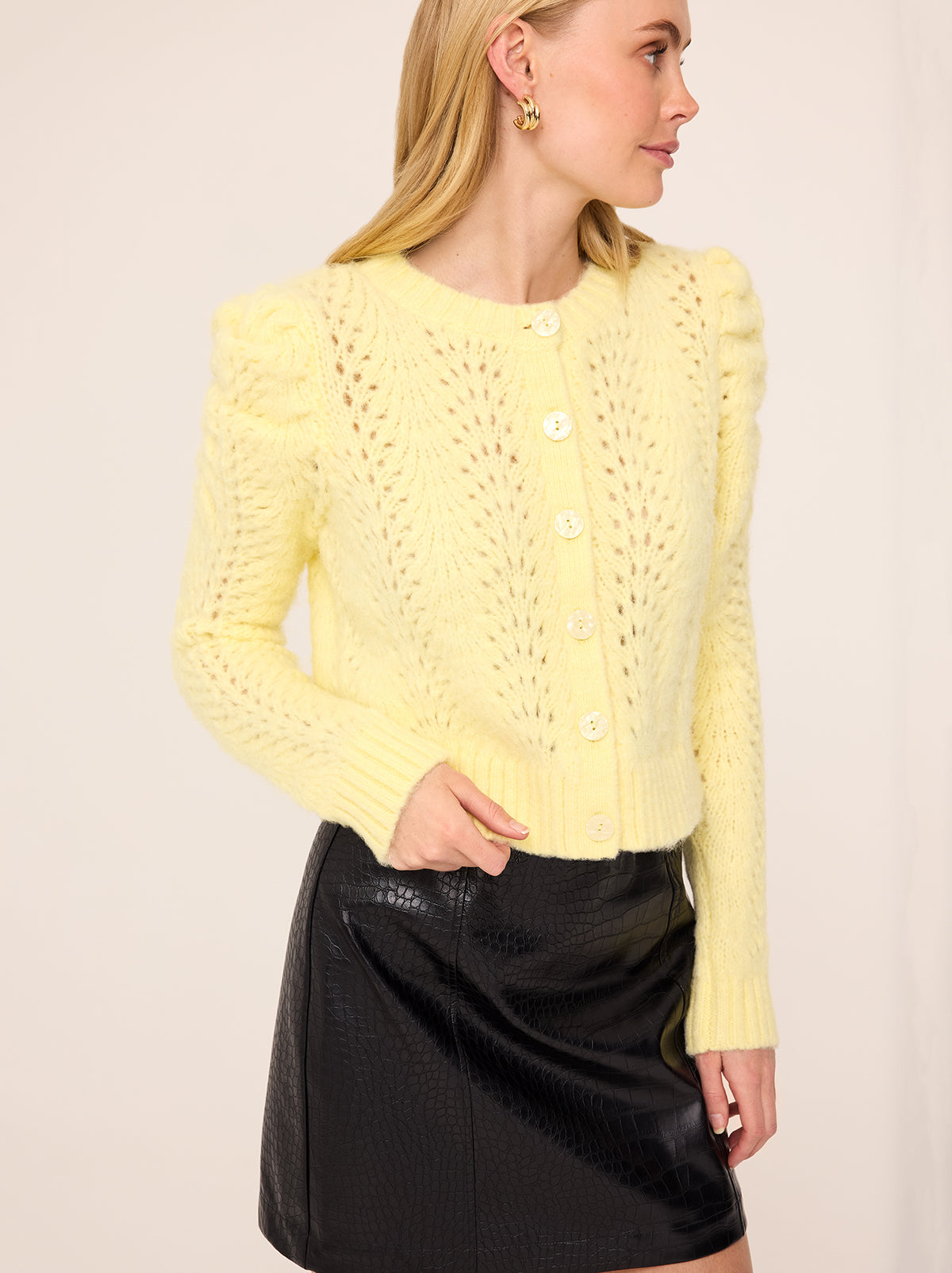 Matilda Lemon Knit Cardigan By KITRI Studio