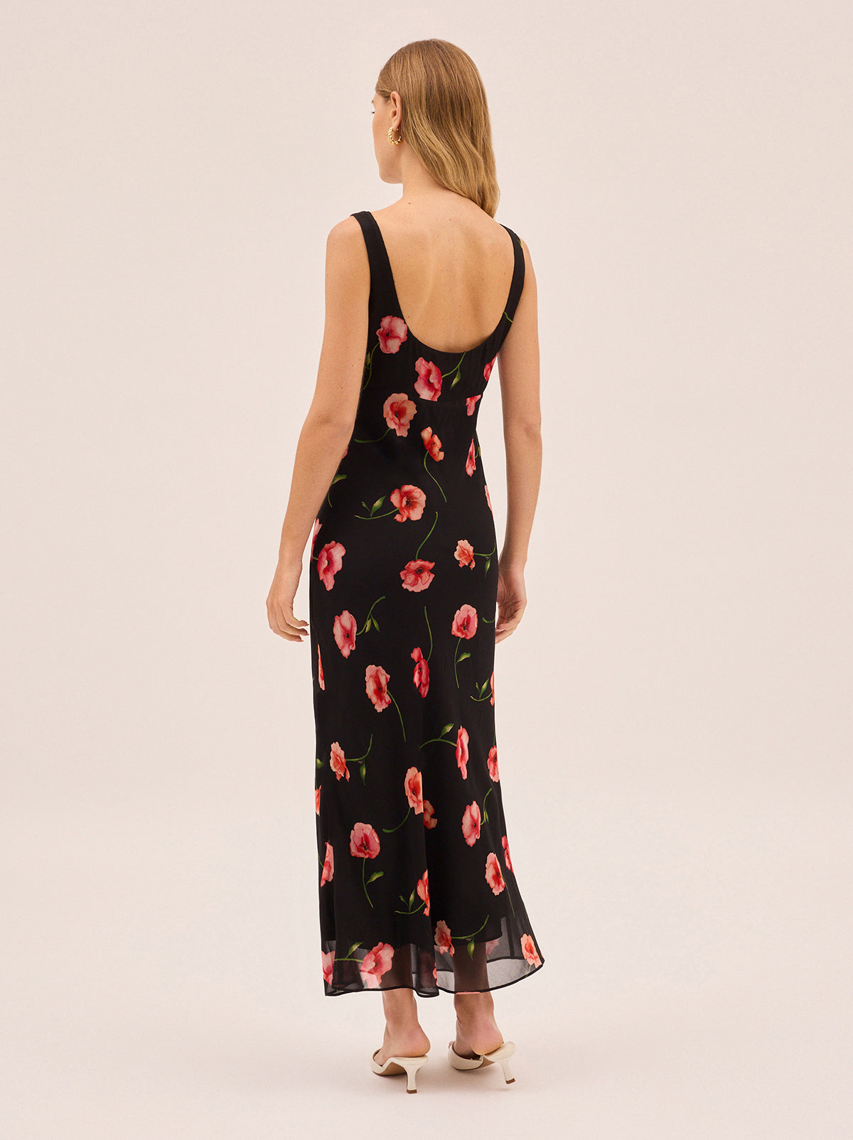 Miranda Black Poppy Print Dress By KITRI Studio