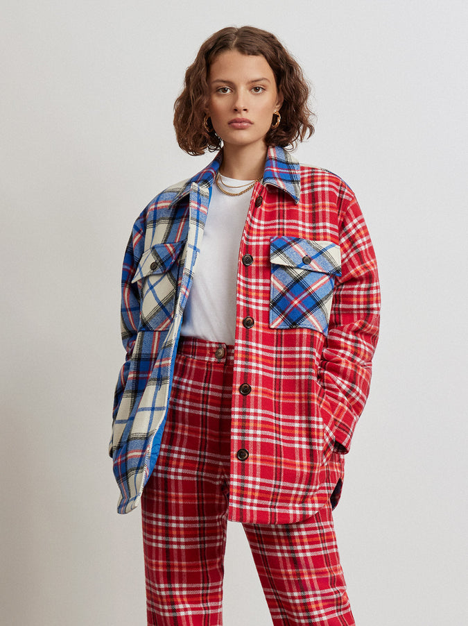 Topshop mixed deals tartan jacket