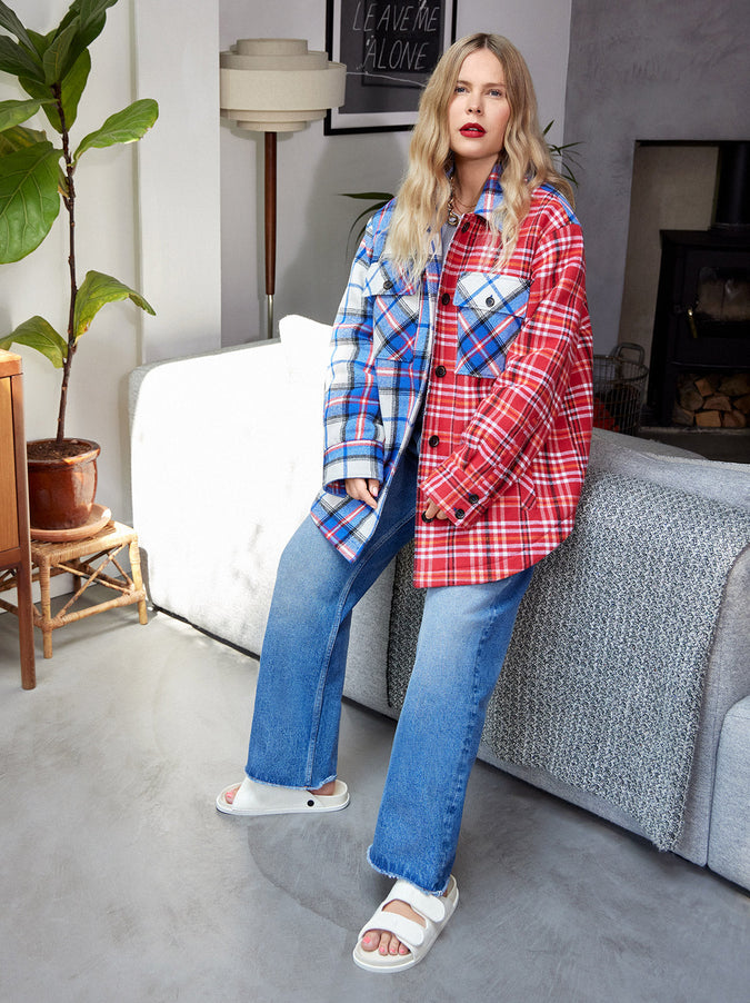 Miranda Mixed Check Jacket, KITRI x Jessie Bush