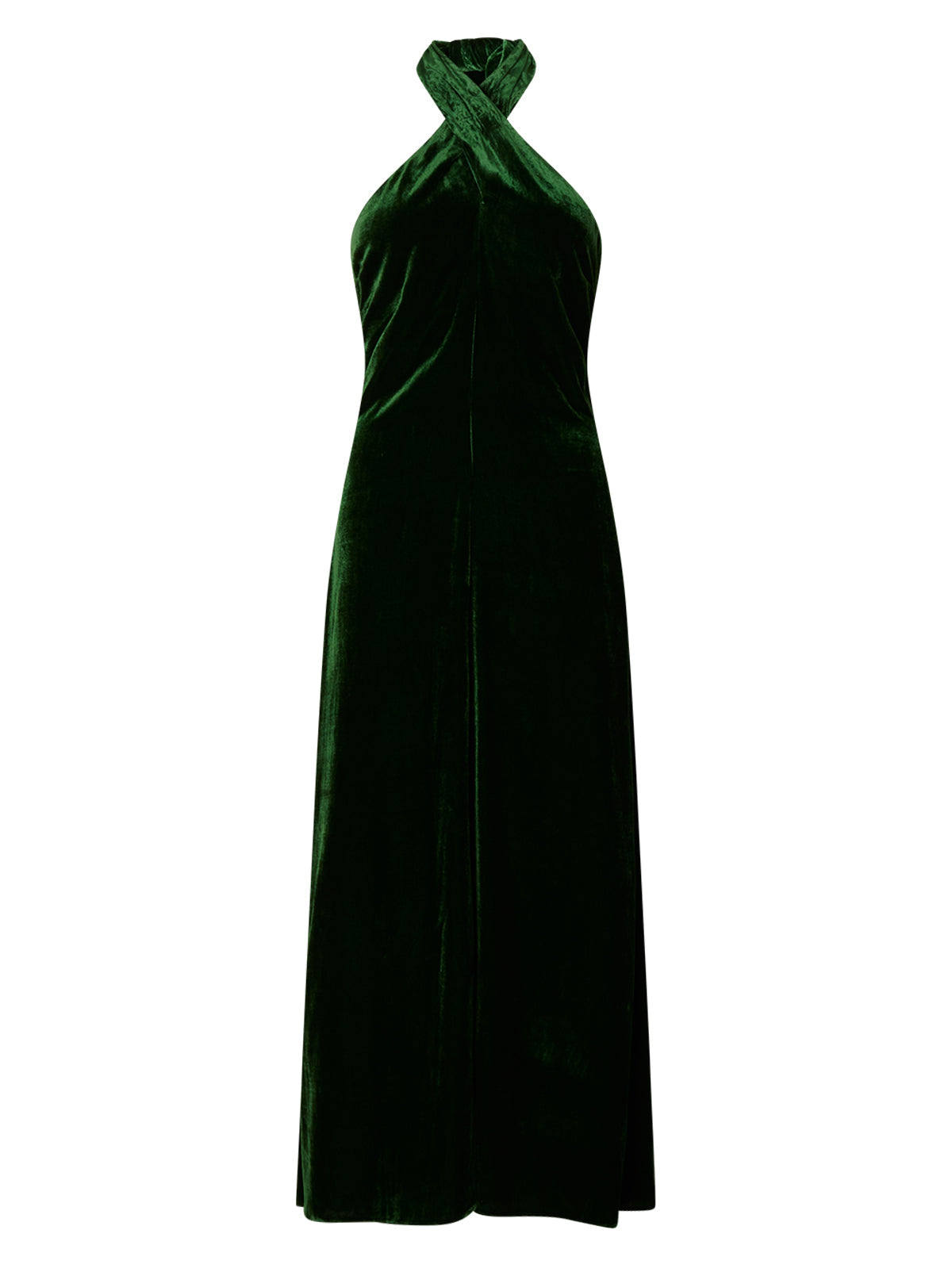 Neve Green Velvet Halter Dress | KITRI Studio Neve Green Velvet Halter Dress | KITRI Studio