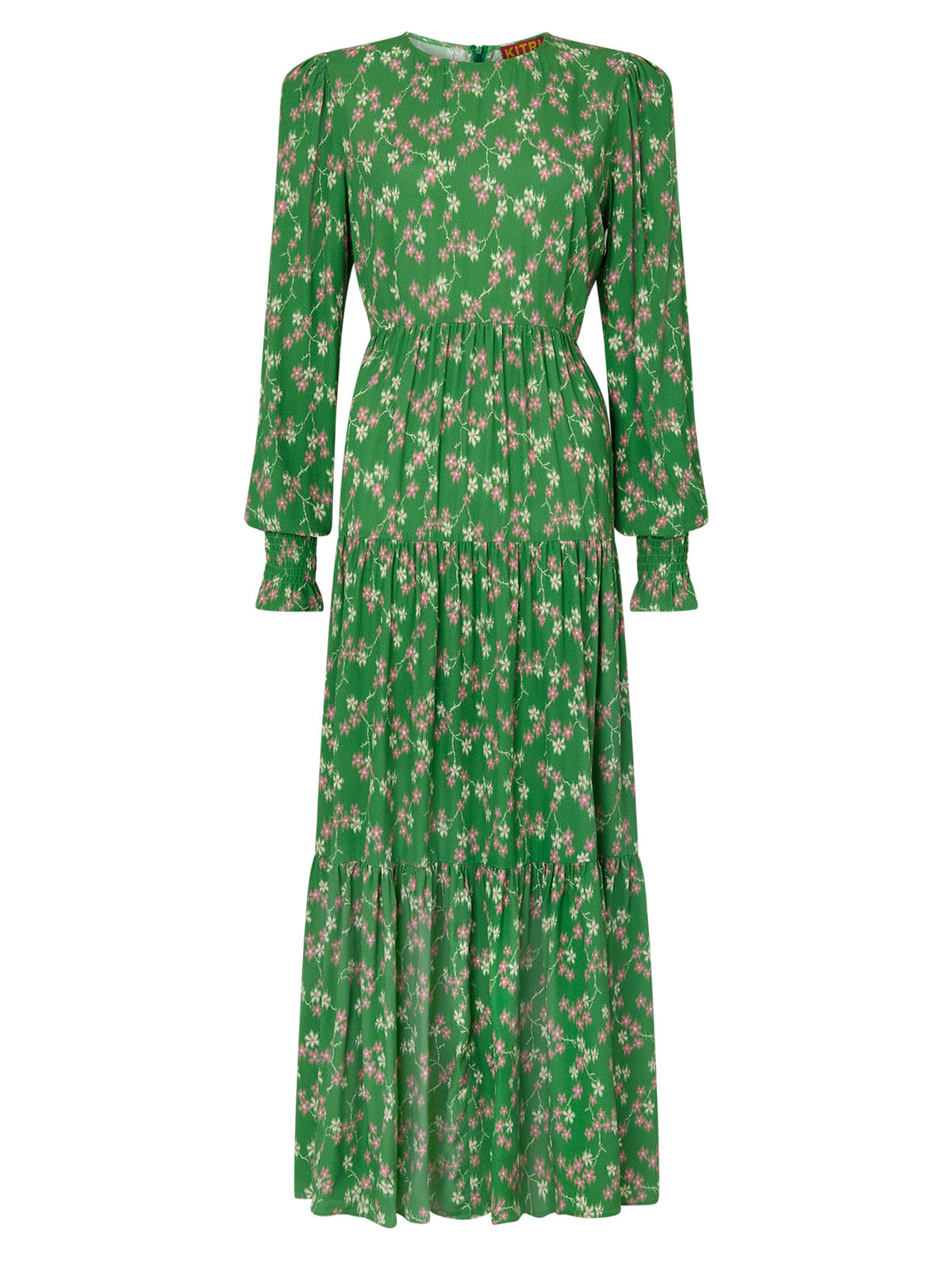Nicole Green Floral Maxi Dress By KITRI Studio