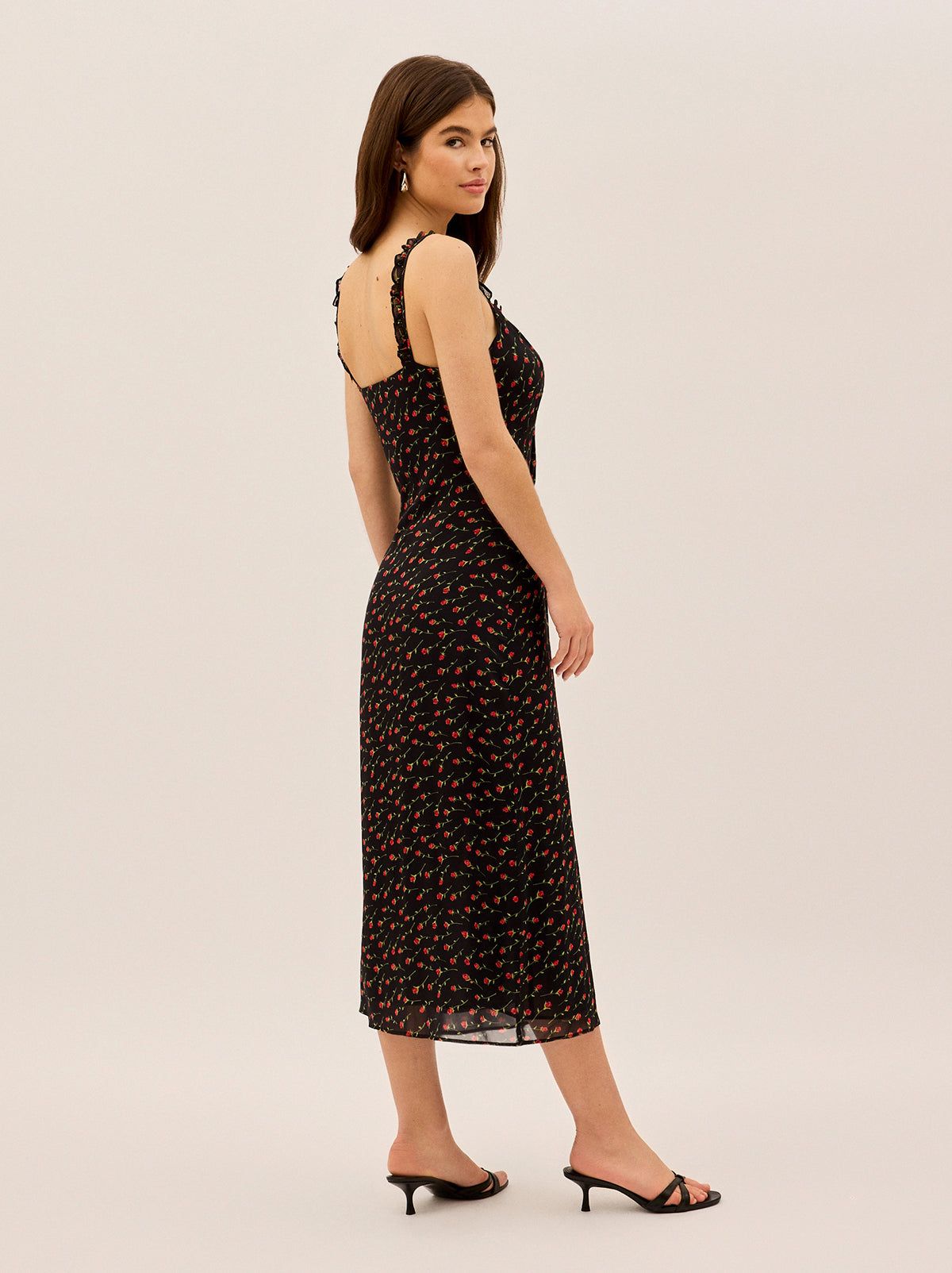Norah Black Rose Print Dress By KITRI Studio