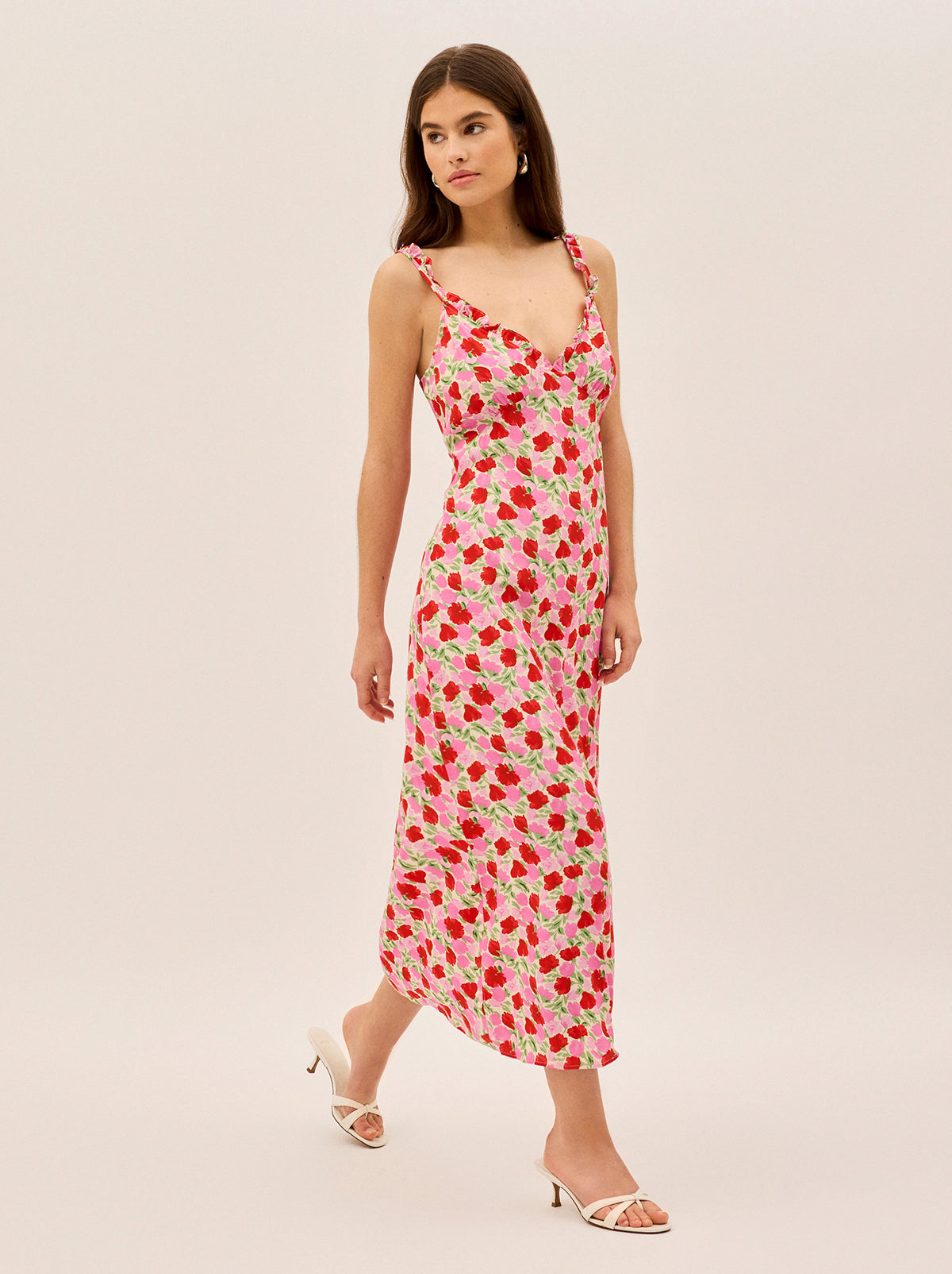 Norah Pink Floral Print Dress By KITRI Studio