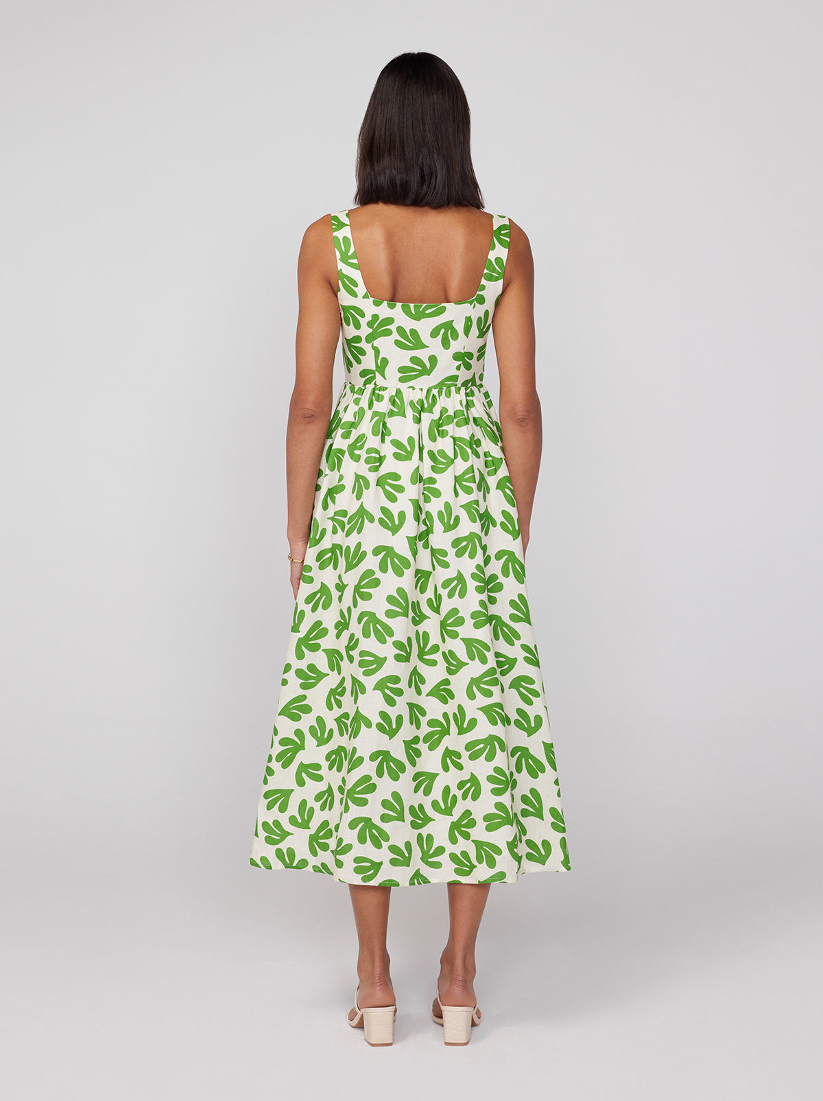 Olympia Leaf Print Midi Dress | KITRI Studio
