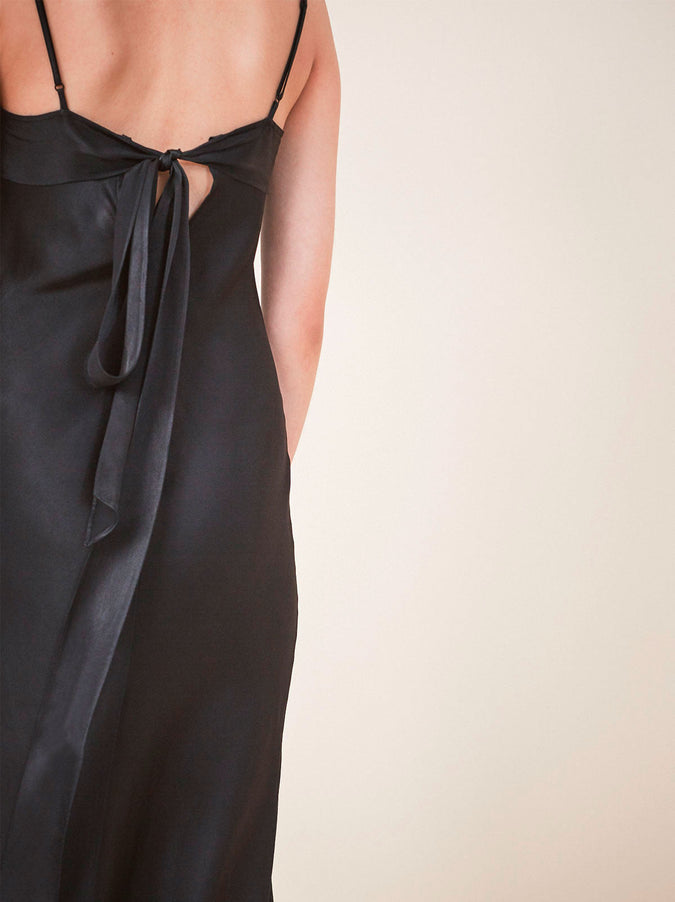 Ondine Black Slip Dress | KITRI
