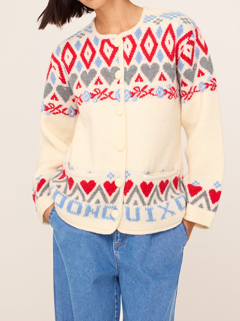 Pandora Fairisle Knit Cardigan By KITRI Studio