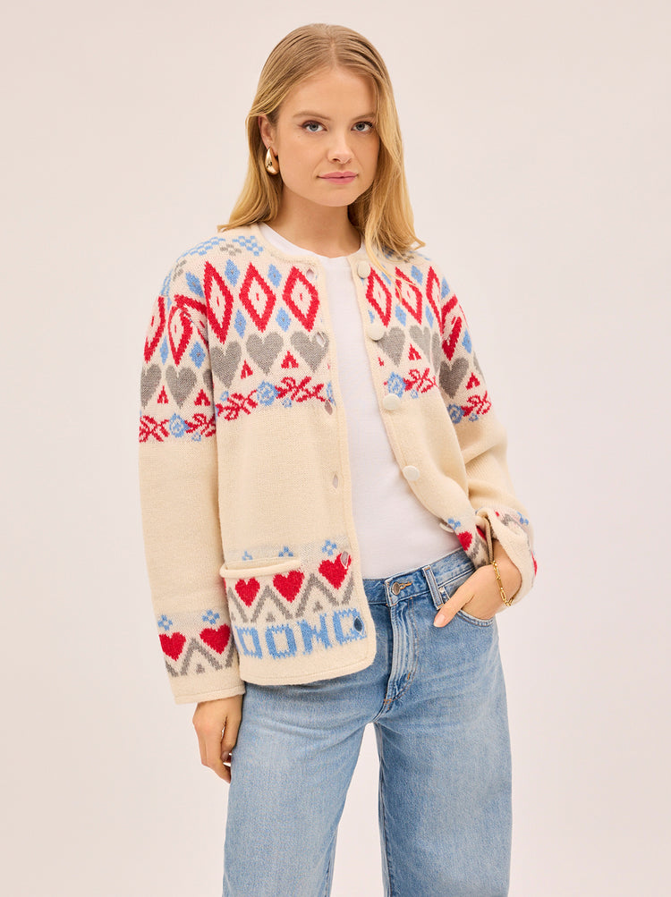 Pandora Fairisle Knit Cardigan By KITRI Studio