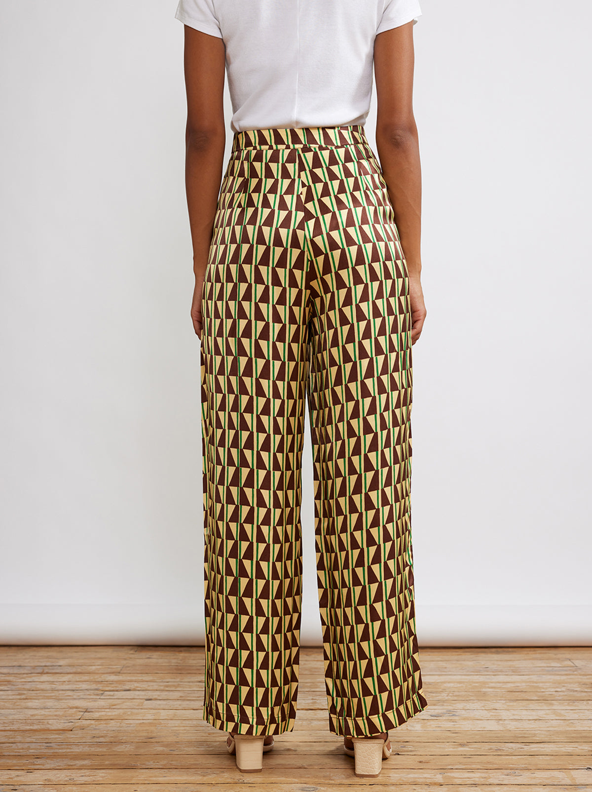 Imperial Shop Online Multi-coloured geometric-print palazzo trousers with  stretch waistband Official website