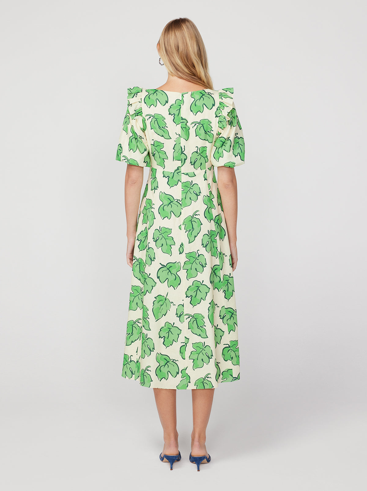 Pia Green Vine Leaf Tie Front Dress By KITRI Studio