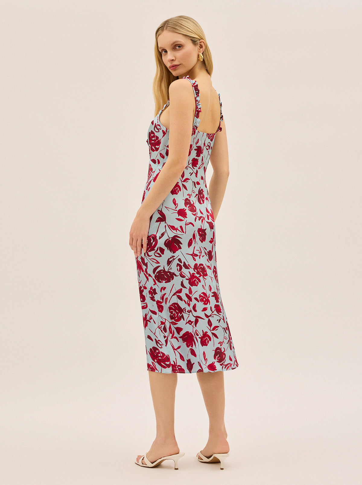Primrose Blue Rose Print Dress By KITRI Studio