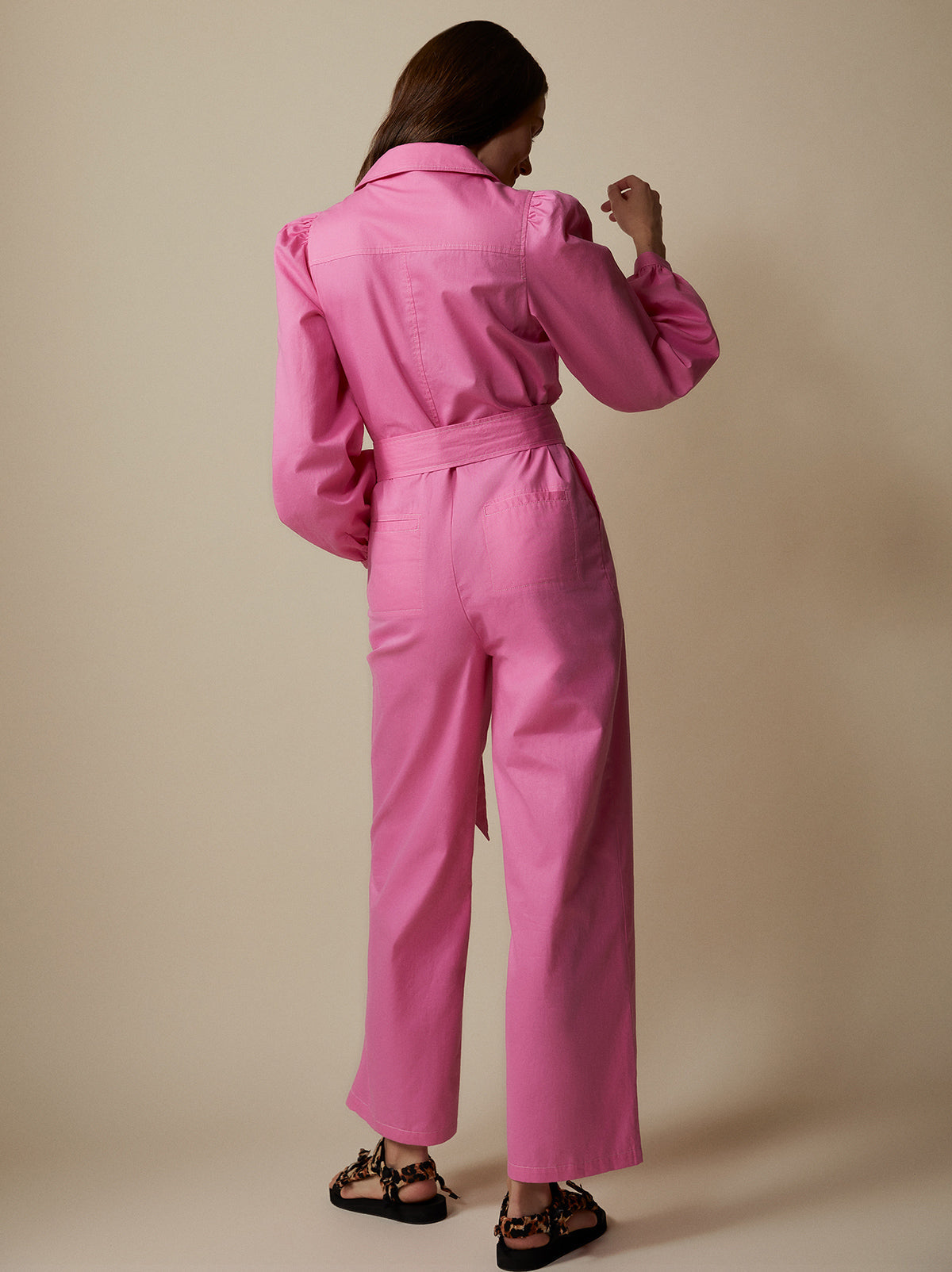 Remi Pink Cotton Jumpsuit By KITRI Studio