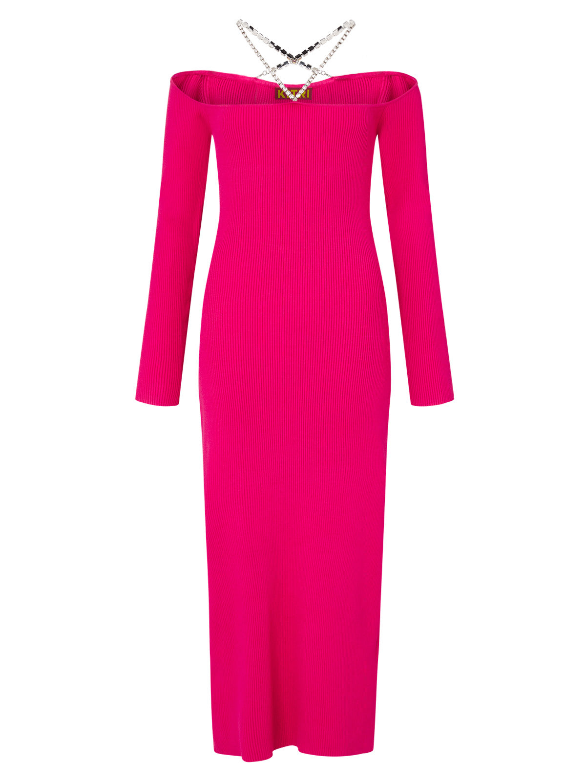 Renee Pink Bardot Knit Dress | KITRI Studio