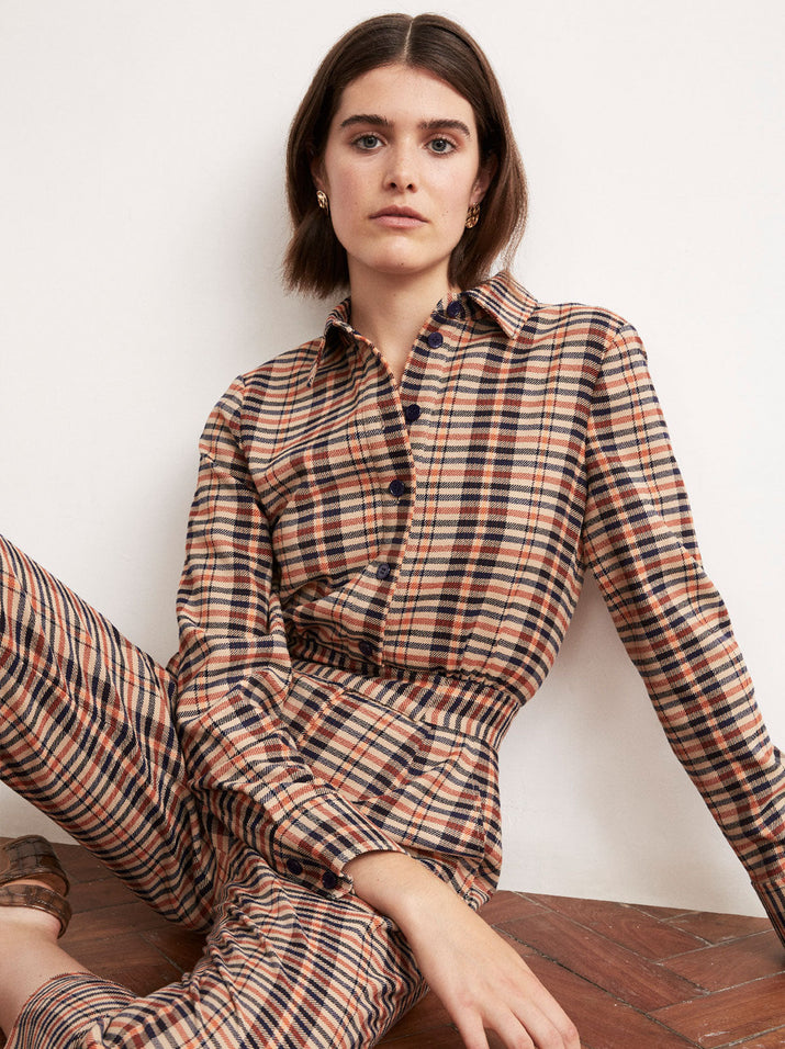 Roland Checked Tailored Jumpsuit | Women's Tailored Jumpsuits | KITRI