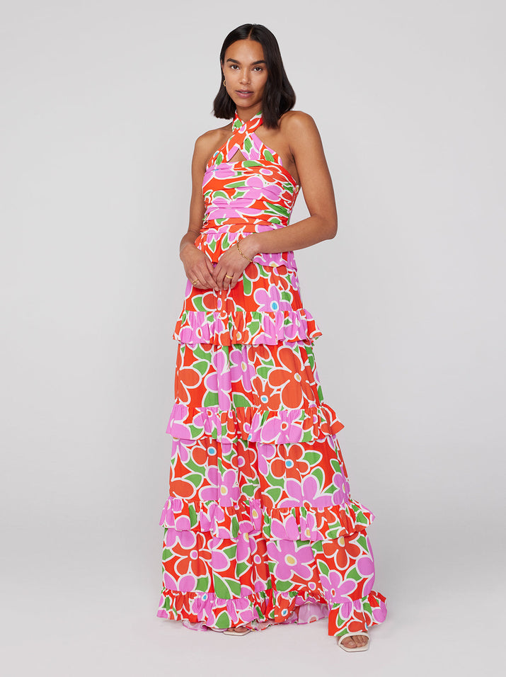 Romily Floral Print Maxi Dress | KITRI Studio