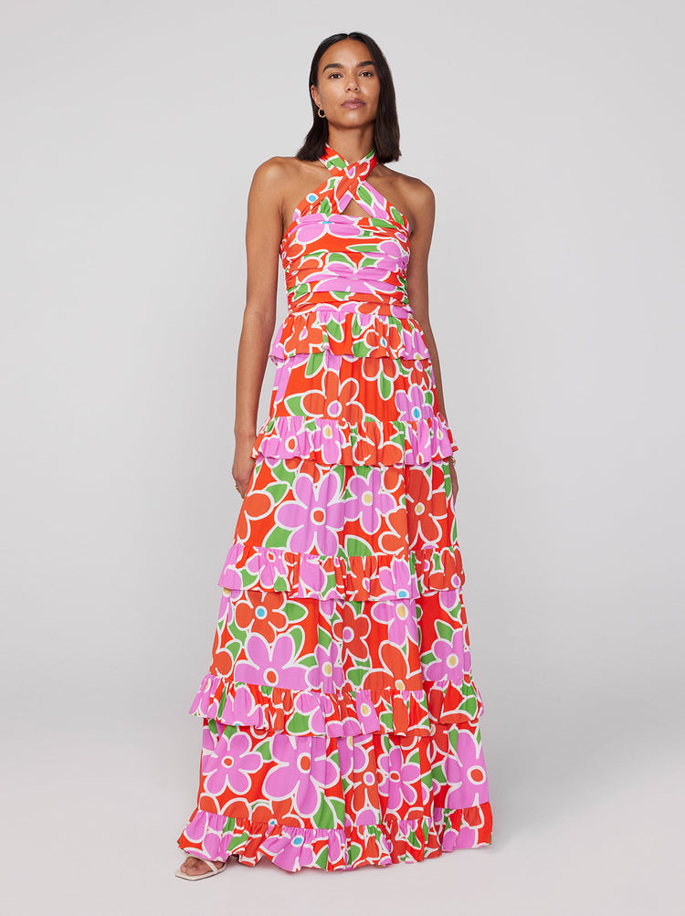Romily Floral Print Maxi Dress