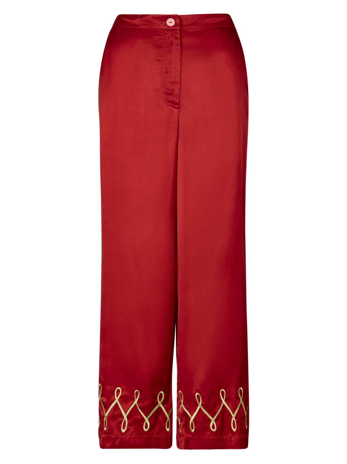 Romina Merlot Cygnus and Lyra Embroidered Trousers By KITRI Studio