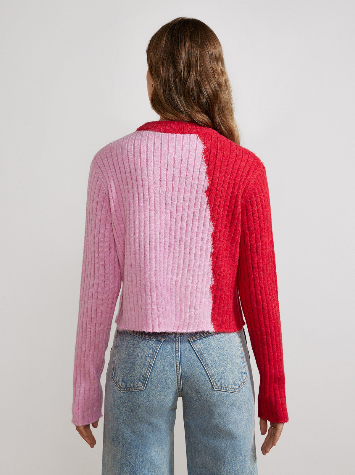 Rory Pink And Red Sweater By KITRI Studio