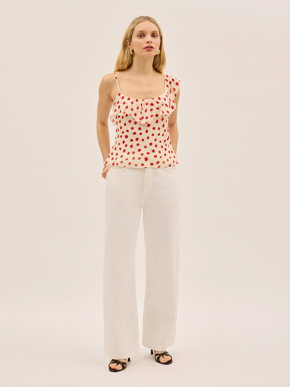 Rosaline Red Polka Dot Top By KITRI Studio