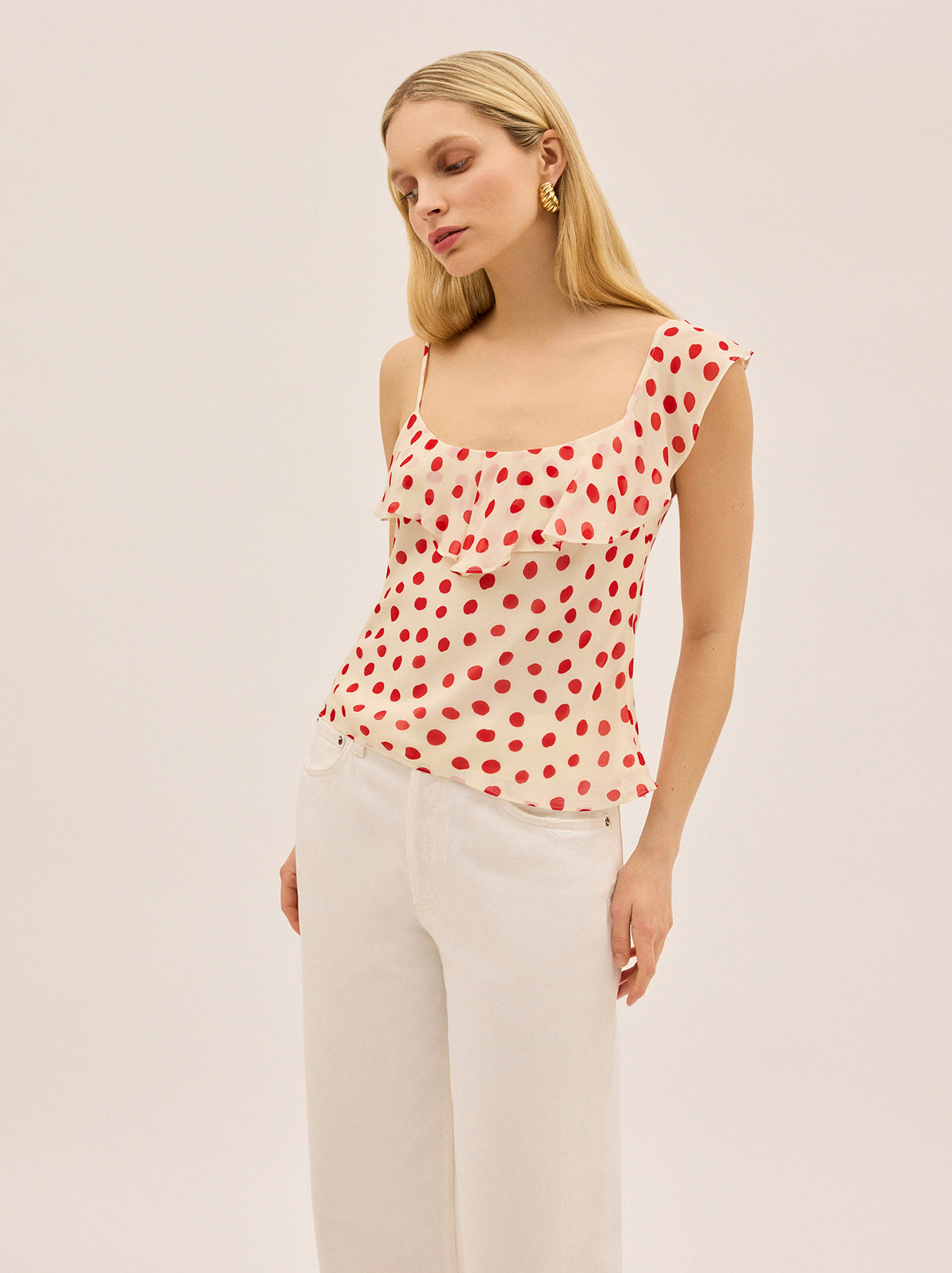 Rosaline Red Polka Dot Top By KITRI Studio
