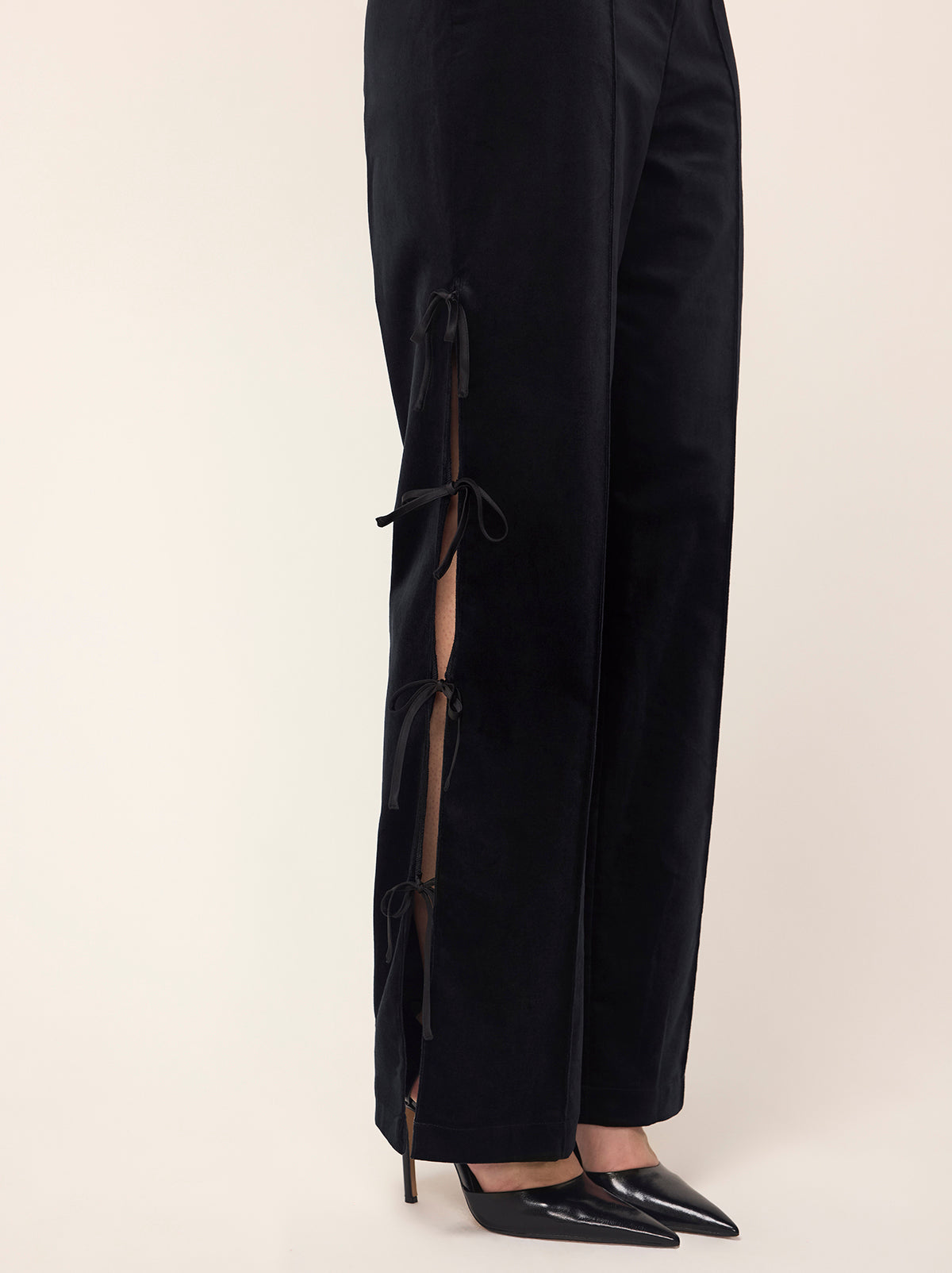 Velvet BELVET Classic Rigid Tuck pants ダークデニム trousers 