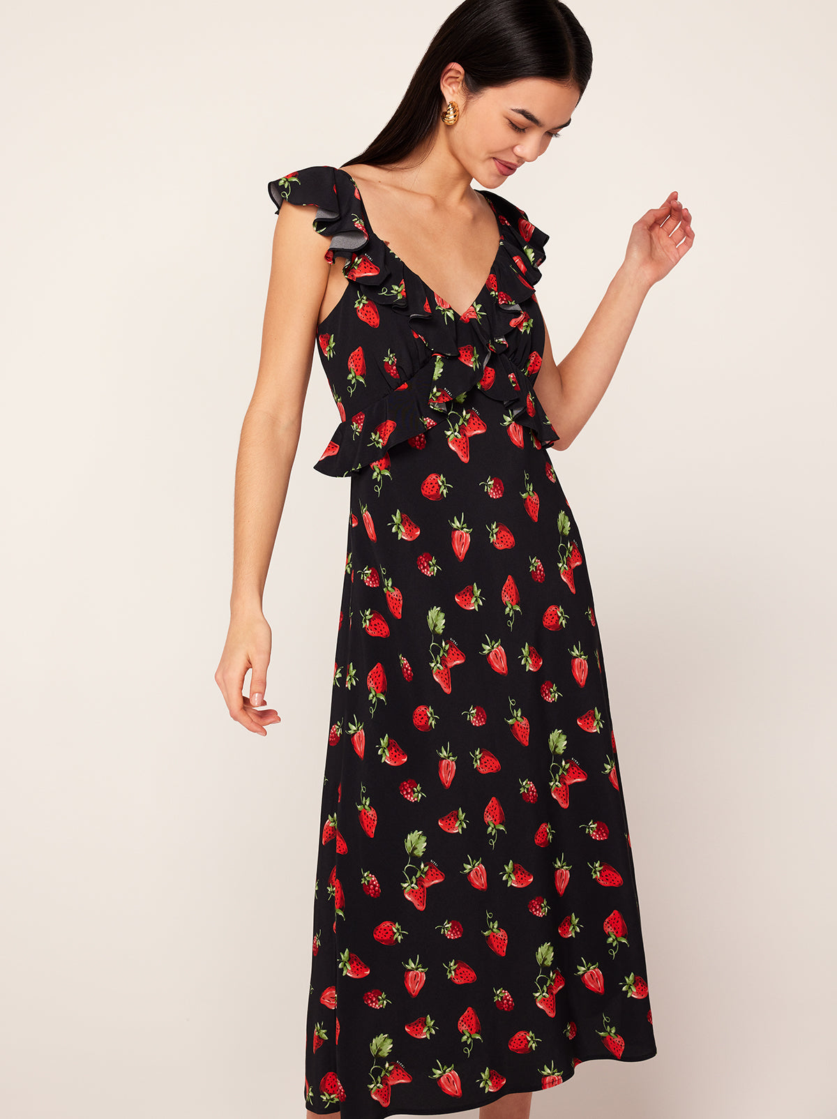 Rosemary Berry Print Midi Dress | KITRI Studio