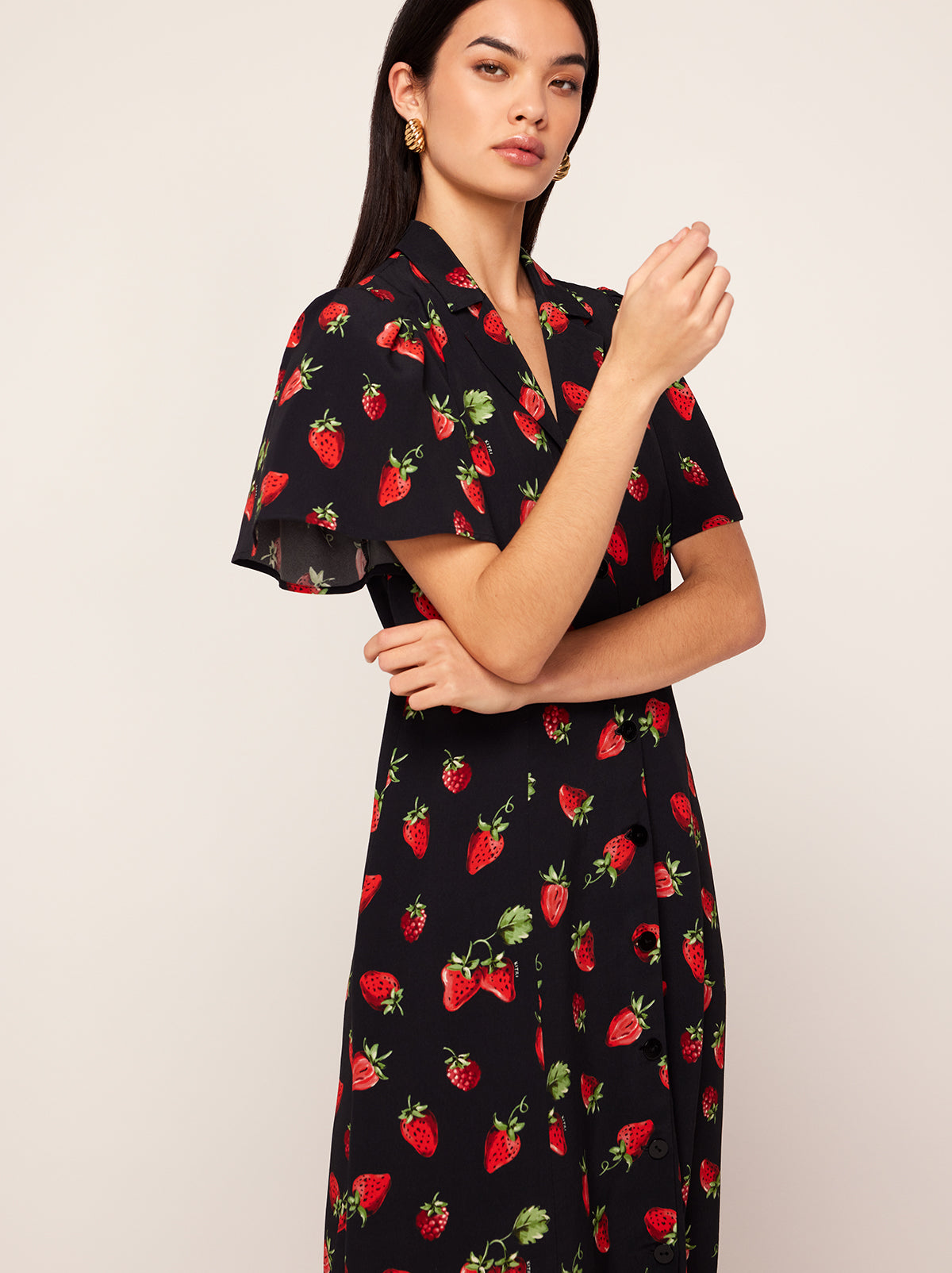 Sabina Berry Print Shirt Dress