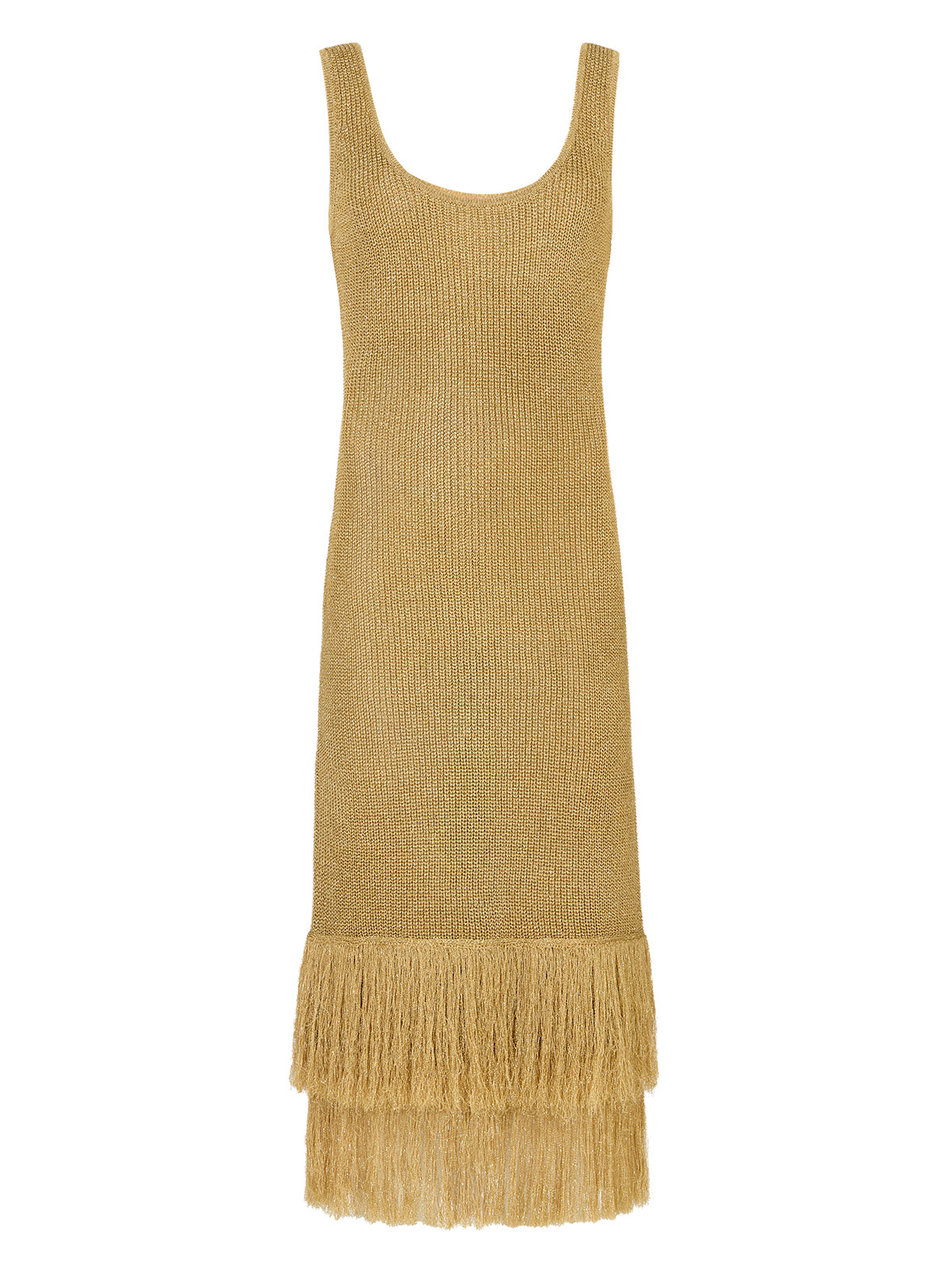 Sandra Gold Lurex Knit Dress | KITRI Studio Sandra Gold Lurex Knit Dress | KITRI Studio