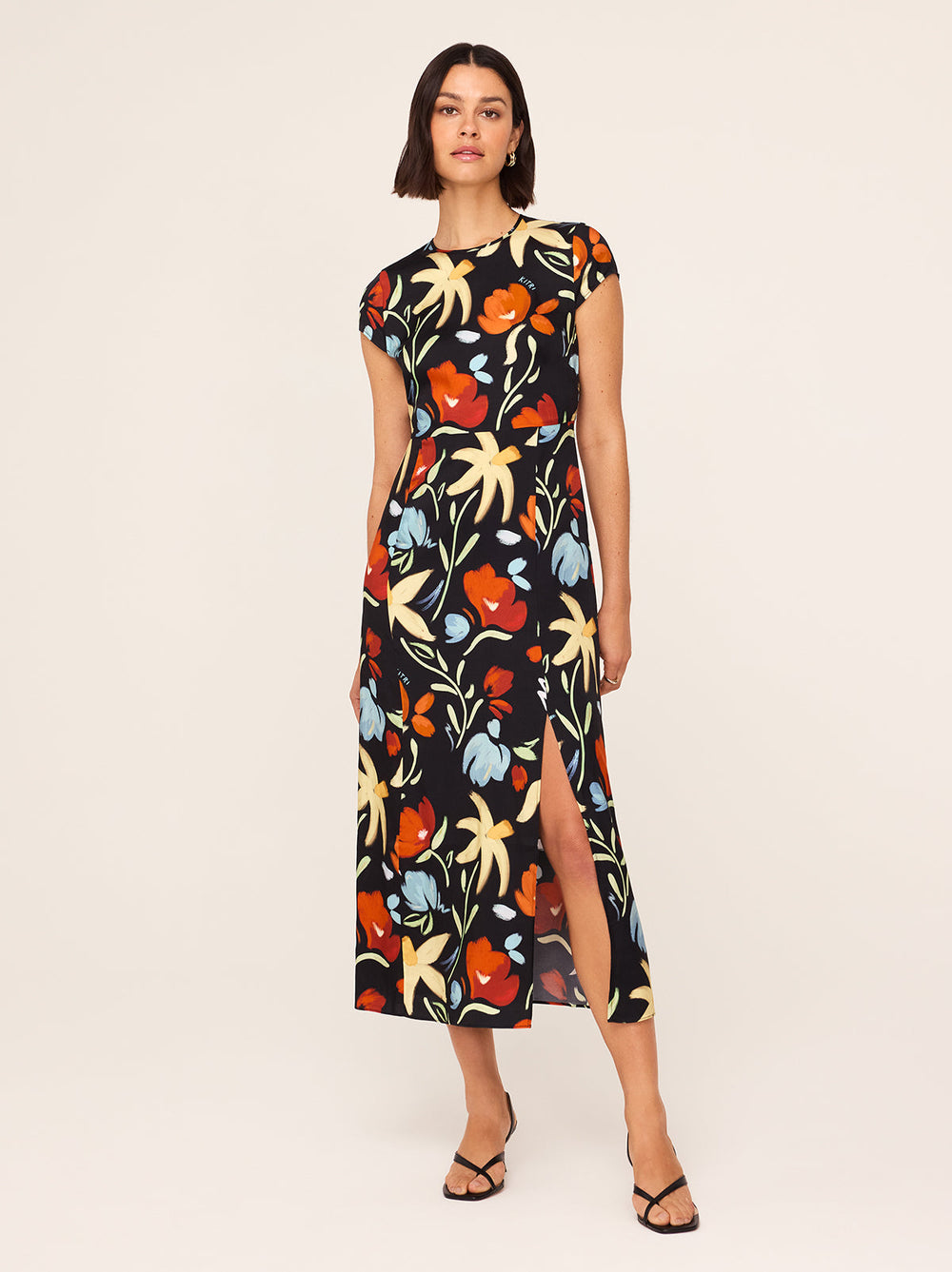 Painted In Florals Midi Dress