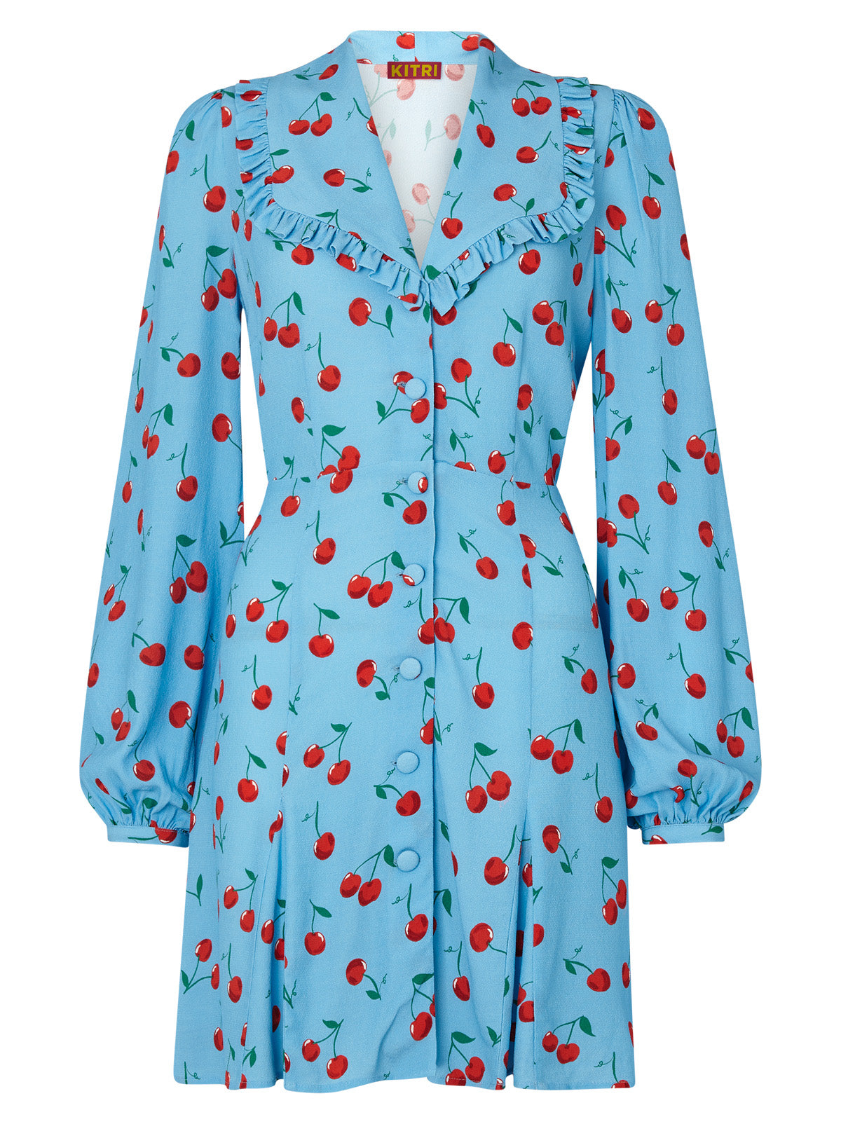 Tabitha Blue Cherry Mini Dress By KITRI Studio