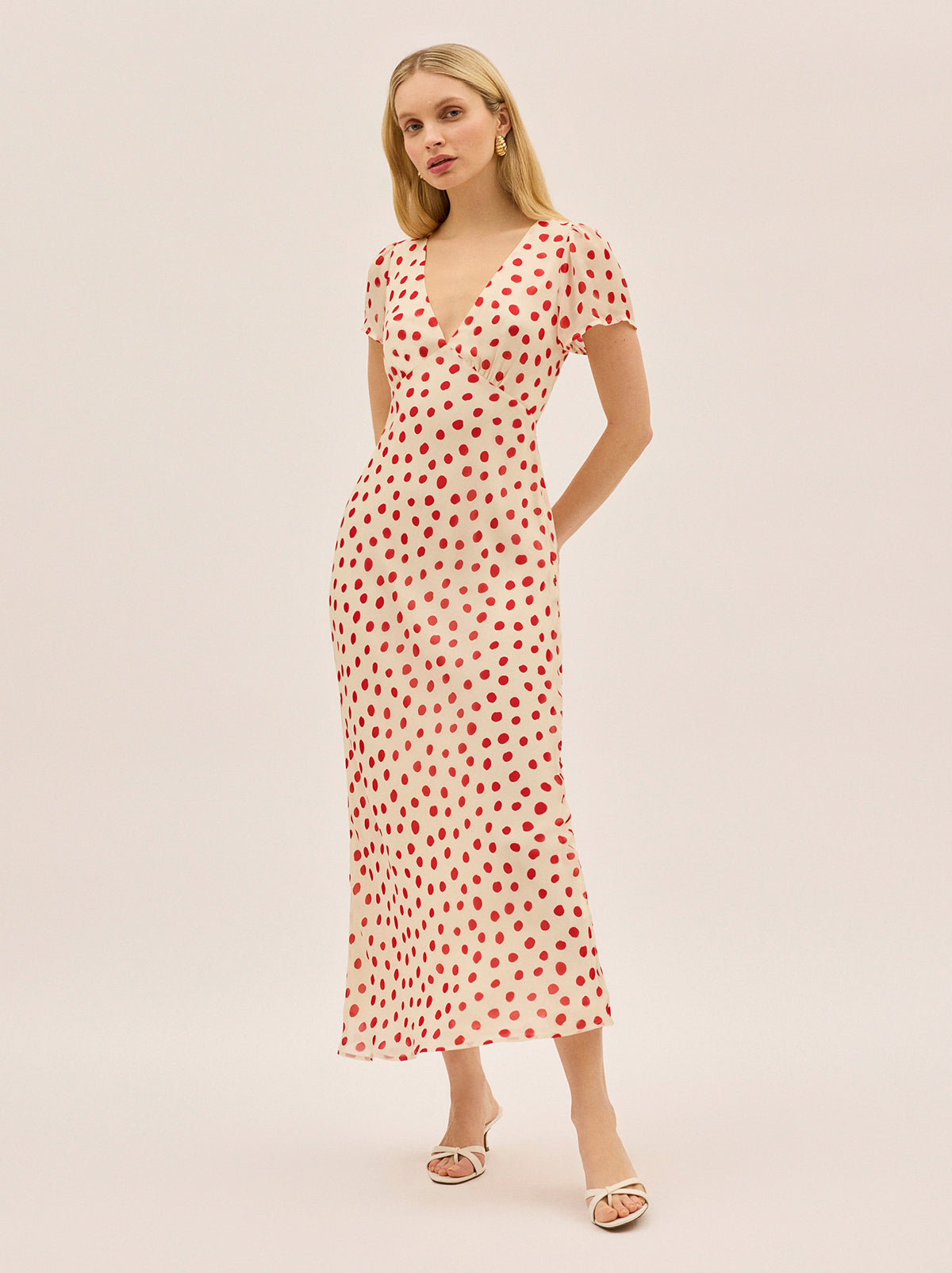 Talia Red Polka Dot Dress By KITRI Studio