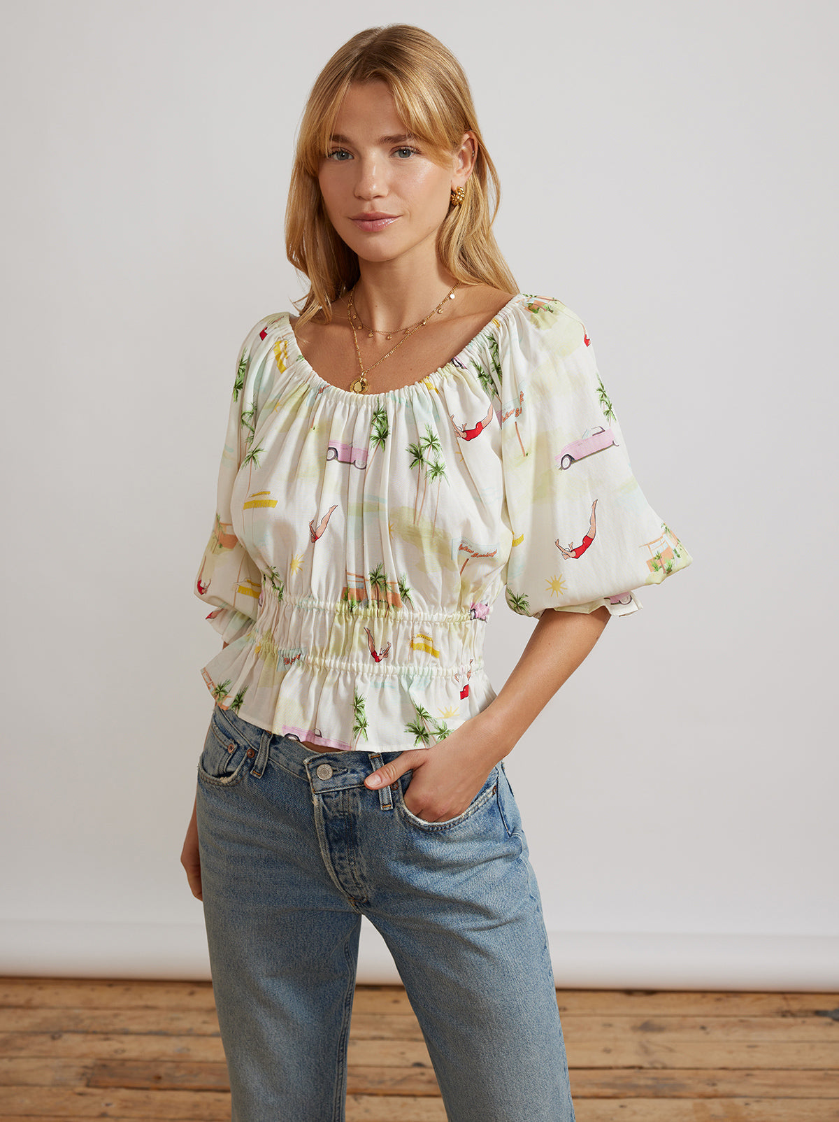 Tina Palm Springs Print Top By KITRI Studio