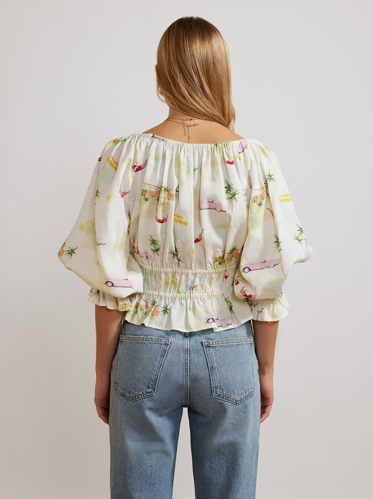 Tina Palm Springs Print Top By KITRI Studio