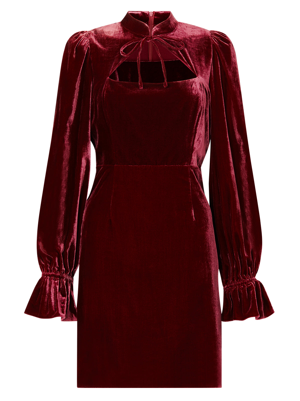 Valentina Burgundy Velvet Mini Dress | KITRI Studio Valentina Burgundy Velvet Mini Dress | KITRI Studio