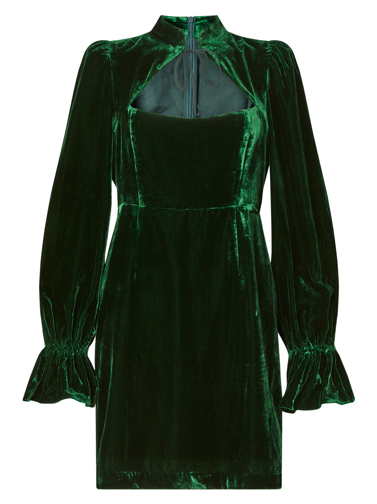 Valentina Green Velvet Mini Dress By KITRI Studio