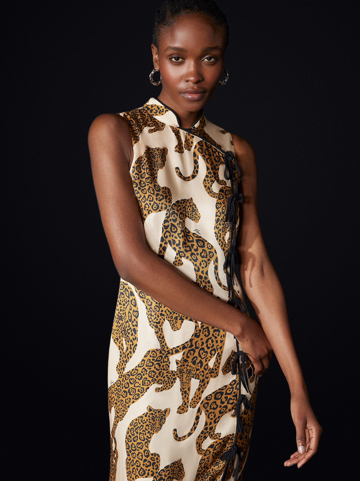 Virginia Leopards Print Midi Dress | KITRI Studio