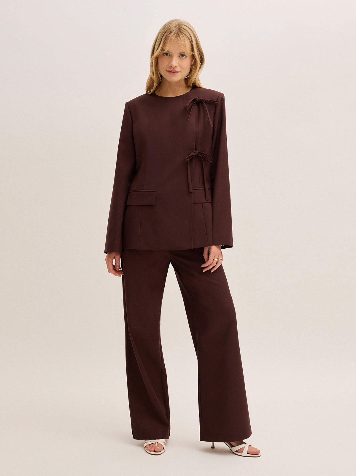 Vivienne Mocha Tailored Blazer By KITRI Studio