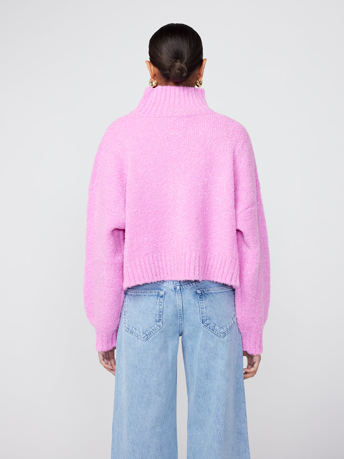 Yara Pink Animal Boulce Knit Sweater | KITRI Studio